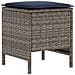 Poggiapiedi da Giardino 2 Pezzo Grigio e Blu Navy Rattan in PE - Foto miniatura 6