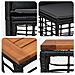 Set di divani da esterno 4 pcs Nero e Grigio scuro Poliestere - Foto miniatura 6