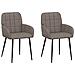 Sedie da pranzo 2 pcs Similpelle Grigio 57 x 50 x 85 cm - Foto miniatura 1