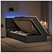 Letto con contenitore LED e materasso Grigio Scuro 100 x 200 cm - Foto miniatura 4