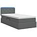Letto con contenitore LED e materasso Grigio Scuro 100 x 200 cm - Foto miniatura 9
