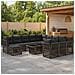 Set Divano da Giardino 13 pz Grigio e Grigio Scuro polyrattan - Foto miniatura 3