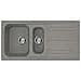 Lavello LZ102TT 2 Vasche con Gocciolatoio Dimensioni 100 x 50 Colore Titanio Serie Riage  - Foto miniatura 6