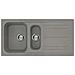 Lavello LZ102TT 2 Vasche con Gocciolatoio Dimensioni 100 x 50 Colore Titanio Serie Riage  - Foto miniatura 1