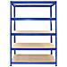 Scaffale In Acciaio Senza Bulloni Q-rax Blu 120cm X 50cm X 182,5cm - Foto miniatura 2