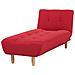 Chaise Longue In Tessuto Rosso Alsten - Foto miniatura 13
