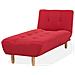 Chaise Longue In Tessuto Rosso Alsten - Foto miniatura 10