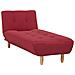 Chaise Longue In Tessuto Rosso Alsten - Foto miniatura 21