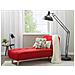 Chaise Longue In Tessuto Rosso Alsten - Foto miniatura 14