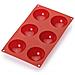 Stampo Semisfera 6 Porzioni, Rosso - Foto miniatura 1
