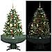 Albero Di Natale Con Neve E Base A Ombrellone Verde 140 Cm - Foto miniatura 1