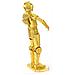 Metal Earth Star Wars Gold C-3po Puzzle Di Metallo 3d - Foto miniatura 3