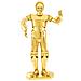 Metal Earth Star Wars Gold C-3po Puzzle Di Metallo 3d - Foto miniatura 1