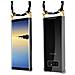 Catena Di Telefoni Cellulari Compatibile Con Samsung Galaxy Note 8 In Nero Argento - Coperchio Protettivo In Silicone Con Anelli D'oro, Cinturino In Corda E Custodia Staccabile - Foto miniatura 10