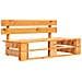 Divano Da Giardino A Pallet E Cuscini Sabbia In Legno Di Pino - Foto miniatura 3