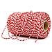200m Rosso E Bianco String Spago Artigianato Filetto Del Cotone Durevole Spago Perfetto Per Cottura Macellerie Fai Da Te E Arti Mestieri Fatti A Mano - Foto miniatura 2