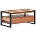 Tavolino 100x55x45cm In Massello Acacia Con Finitura Sheesham - Foto miniatura 4