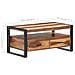 Tavolino 100x55x45cm In Massello Acacia Con Finitura Sheesham - Foto miniatura 6