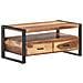 Tavolino 100x55x45cm In Massello Acacia Con Finitura Sheesham - Foto miniatura 7