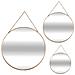 Acdeco Set Di 3 Specchi A Catena Rotondi In Metallo - Oro - Ø 26 Cm - Foto miniatura 3