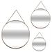 Acdeco Set Di 3 Specchi A Catena Rotondi In Metallo - Oro - Ø 26 Cm - Foto miniatura 1