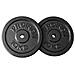 Prkisp10k Set Di Dischi Pesi, 2 X 10 Kg, Nero, Ghisa Massiccia - Foto miniatura 5