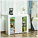 Credenza Moderna Con Mensole In Vetro - Bianco - Foto miniatura 6