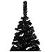 Set Albero Natale Artificiale con LED e Palline Nero 180 cm PVC - Foto miniatura 2