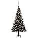 Set Albero Natale Artificiale con LED e Palline Nero 180 cm PVC - Foto miniatura 1