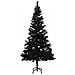 Set Albero Natale Artificiale con LED e Palline Nero 180 cm PVC - Foto miniatura 9