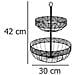 Frutta Patera Frise, Metallo, 2 Livelli, Colore Nero - Foto miniatura 2