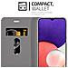 Custodia Compatibile Con Samsung Galaxy A22 5g In Grigio Nero - Coperchio Protettiva Con Chiusura Magnetica, Funzione Stand E Tasca Per Le Carte - Foto miniatura 4
