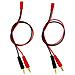 2 Pezzi 4.0mm Maschio Spina A Banana Connettore Carica Piombo A Jst 20awg Morbido Silicone Cavo Di Ricarica Filo 30 Cm 11.8 Pollici Lipo Parti Per Rc - Foto miniatura 4