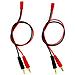 2 Pezzi 4.0mm Maschio Spina A Banana Connettore Carica Piombo A Jst 20awg Morbido Silicone Cavo Di Ricarica Filo 30 Cm 11.8 Pollici Lipo Parti Per Rc - Foto miniatura 1