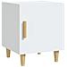 Comodino Bianco In Legno Multistrato - Foto miniatura 1