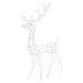 Decorazione Natalizia Acrilico Renna 140LED 120cm Bianco Freddo - Foto miniatura 5