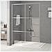 Parete Doccia Walk In Argento 140x195 Cm Vetro Trasparente Esg - Foto miniatura 1