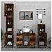 Mobile Lavabo Rovere Fumo 80x33x60 Cm In Legno Multistrato - Foto miniatura 3