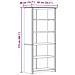 Libreria BODO 5 Ripiani 82x40x173 cm Legno Massello Pino Bianco - Foto miniatura 6