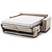 Divano Letto Agostina, Divano A 2 Posti, 100% Made In Italy, Sofà Soggiorno Con Apertura Girevole, Con Poggiatesta Regolabili E Braccioli Slim, Cm 160x95h85, Beige - Foto miniatura 3