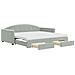 Divano Letto Estraibile Cassetti Grigio Chiaro 100x200 Velluto - Foto miniatura 1