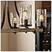 Lampadario Industrial Angelo Acciaio Anticato Metallo Vetro Grigio 8 Luci E27 - Foto miniatura 7