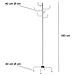 Attaccapanni Appendiabiti Di Design Moderno,piantana Da Terra In Metallo Con 8 Ganci Appendi Abiti Base A Croce Dimensioni P40xl40xh183 Cm (bianco) - Foto miniatura 3