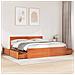 Letto Senza Materasso Marrone Cera 180x200 Cm In Legno Di Pino - Foto miniatura 1