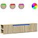 Mobile Tv A Parete Con Led Rovere Sonoma 180x31x39,5 Cm - Foto miniatura 2