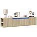 Mobile Tv A Parete Con Led Rovere Sonoma 180x31x39,5 Cm - Foto miniatura 1
