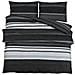 Set Copripiumino Nero E Bianco 200x200 Cm In Cotone - Foto miniatura 2