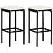 Set Bar da Giardino 3 pz con Cuscini in Polyrattan Nero - Foto miniatura 7
