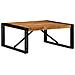 Tavolino Salotto 80x80x35 Cm Legno Massello Di Acacia - Foto miniatura 1