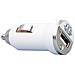 Dam  Caricabatteria Da Auto Usb 2x2x5 Cm. Colore Bianco - Foto miniatura 2